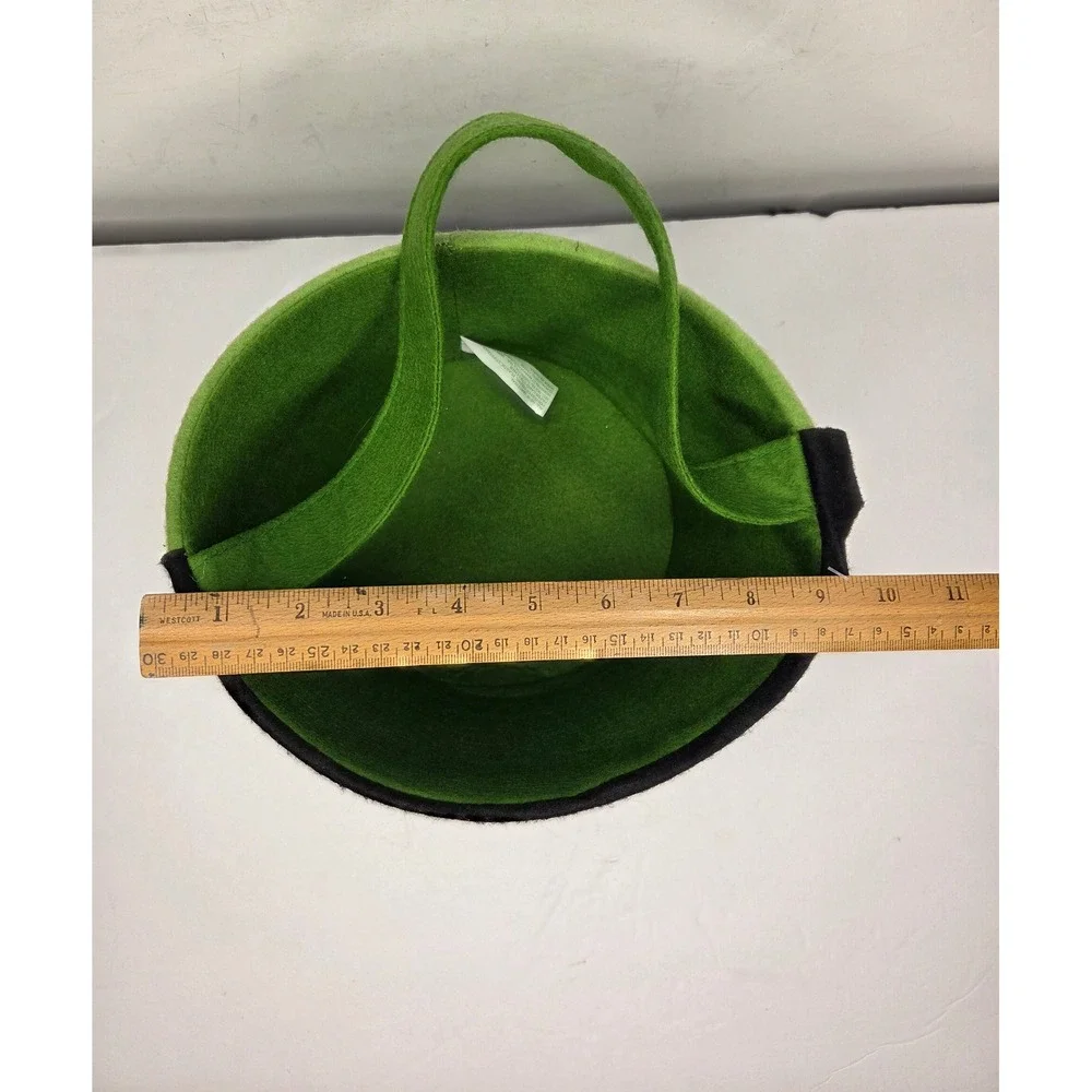 Green Felt Frankenstein Halloween Trick or Treat Bucket Bag Decor